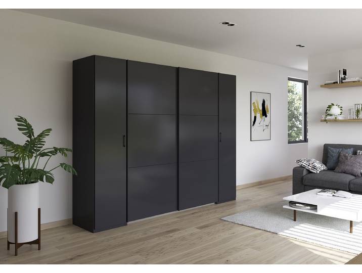 Kombischrank Kronach 268cm Grau/Graumetallic Grau