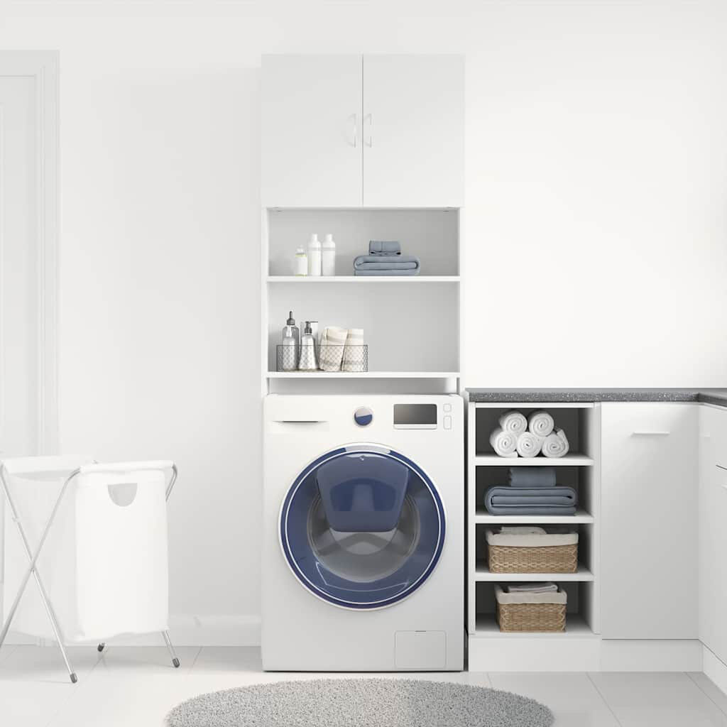 Latitude Run Freestanding Bathroom Cabinet White 190cm H X 64cm W X 24cm D