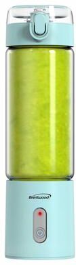 Brentwood 17 Ounce Portable Battery Operated USB Glass Blender in Blue