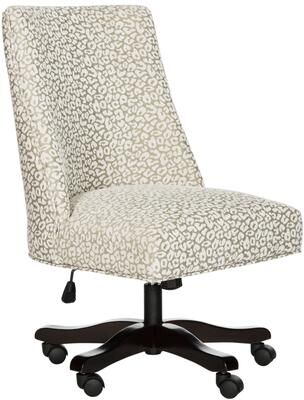 "SAFAVIEH Scarlet 25-Inch Wood Light Ginger Desk Chair, Transitional - 25"" W x 27"" D x 38"" H"