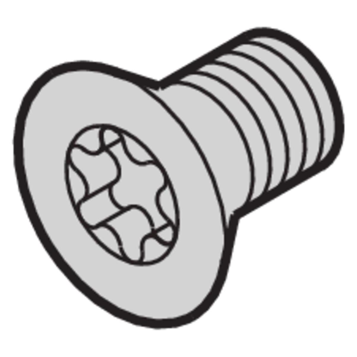 Schroff Senkkopfschraube mit Torxkopf - SENKSCHR. M5X12 TORX 100STK (24560183)