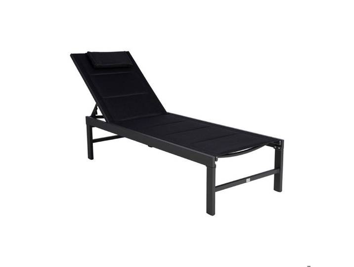 Bain de soleil en aluminium et textilene gris