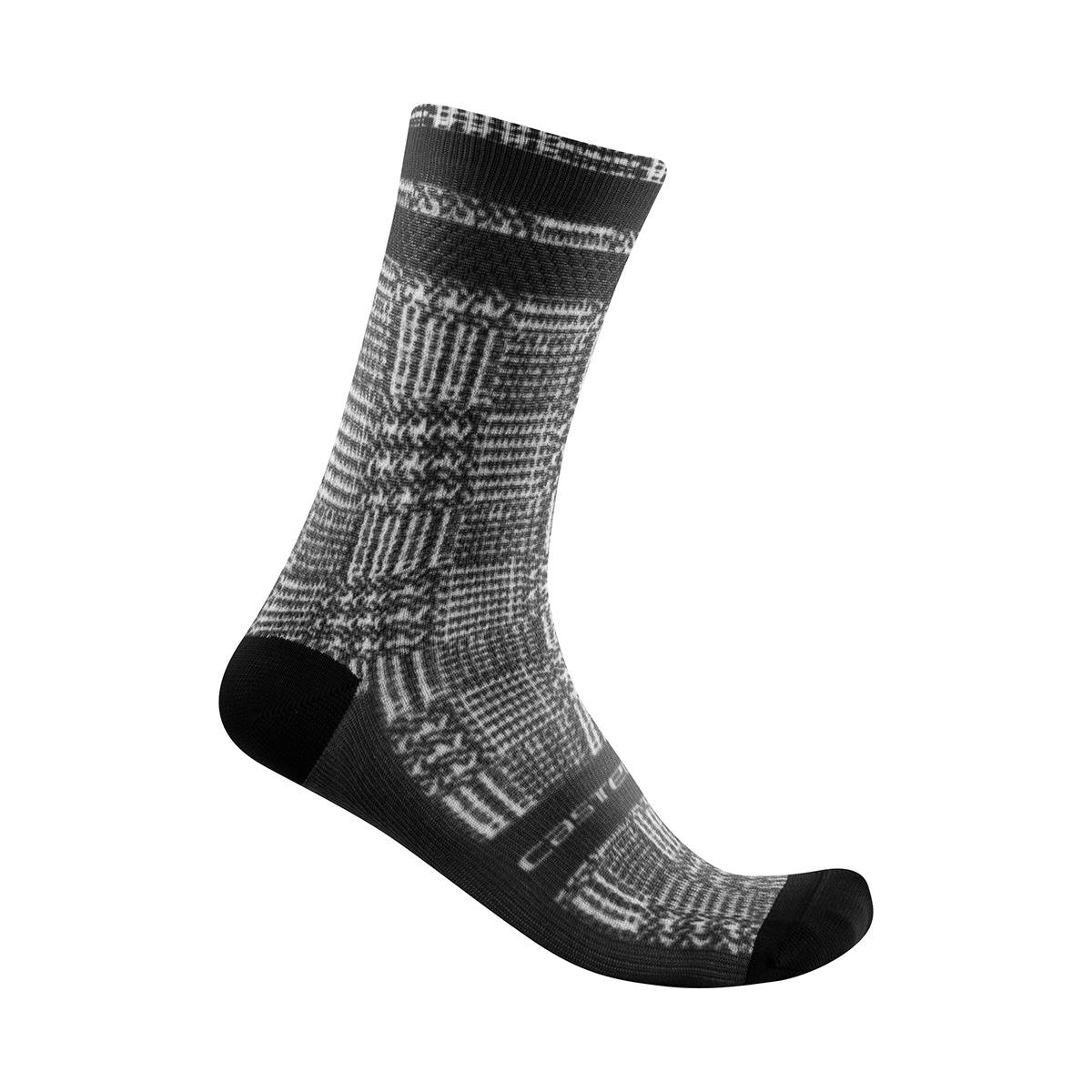 Meias Castelli Maison 18 Preto Branco, Tamanho L/XL Homem