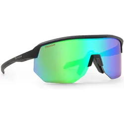 Demon, Unisex, Sportbrille, Fiandre (Black Green), Schwarz, Grün