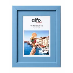 Capri 30x40 cm hellblau m. gleich- farbigem Ppt (20x28cm Aussch) Holzrahmen