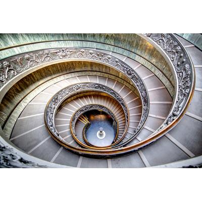 Fototapete PAPERMOON "Wendeltreppe im Vatikan", bunt, B:2,5m L:1,86m, Vlies, Tapeten