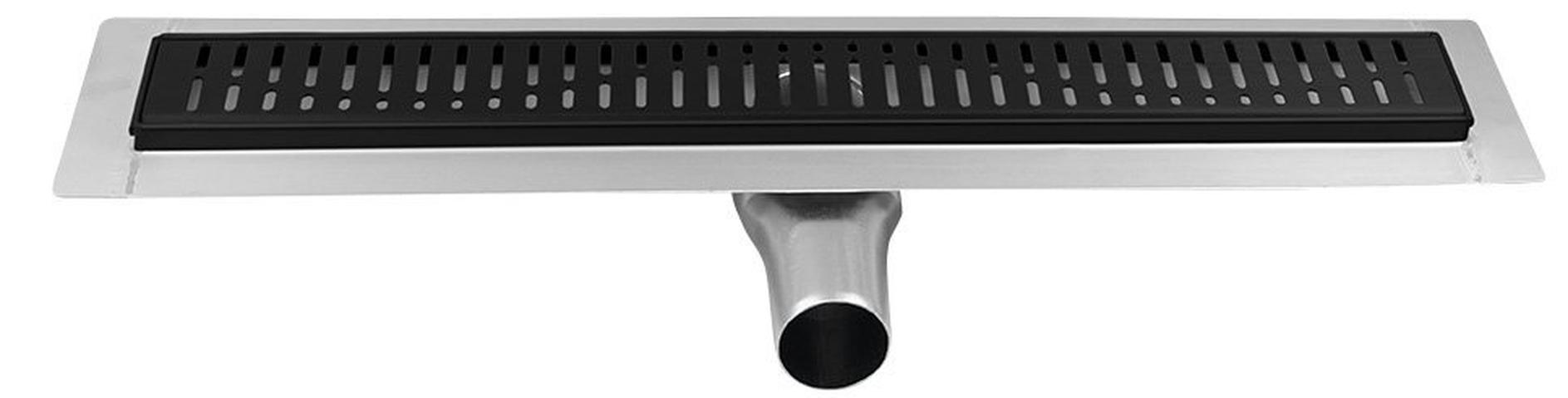 MANUS ONDA Bodenrinne aus Edelstahl mit Rost, L-1250, DN50, Schwarz matt