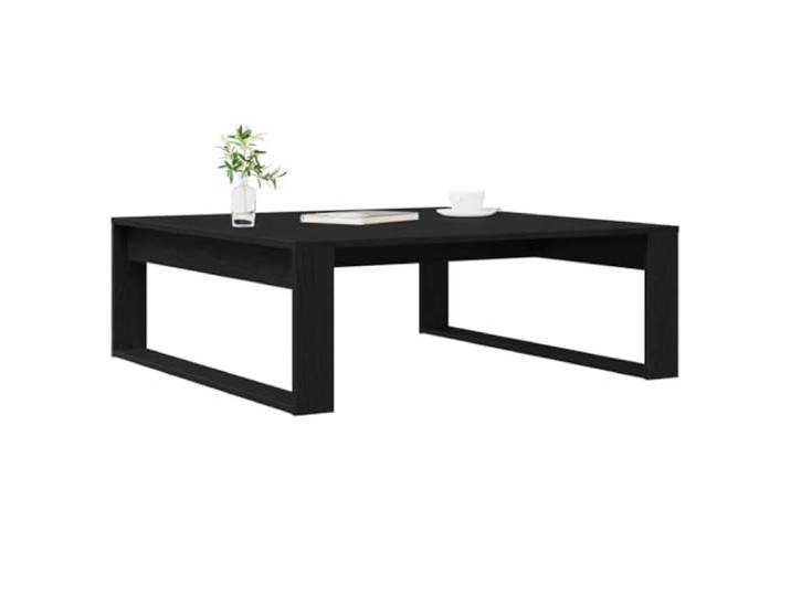 KTHLBRH Couchtisch Eiche Schwarz 100 x 100 x 35 cm Mehrschichtiges Holz, minimalistisches Design, langlebige Struktur, pflegeleicht, für Wohnzimmer