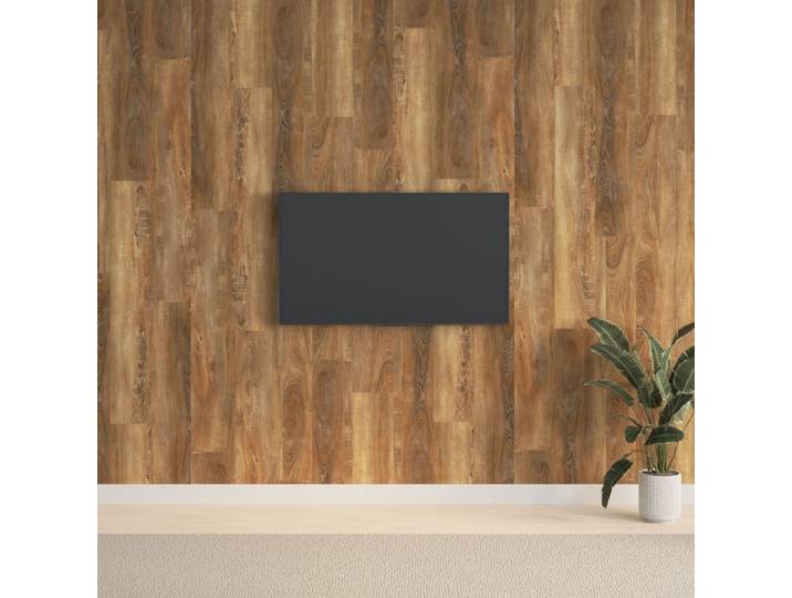 vidaXL Wandpaneele Holzoptik Braun PVC 2,06 m²
