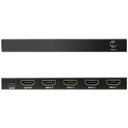 LogiLink HDMI-Switch, 4x1-Port, 4K/60 Hz, HDCP, HDR, CEC, RC, Switch Box