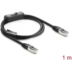 DELOCK RJ45 Kabel ST < ST mit Schalter Cat.6 F/UTP 1m