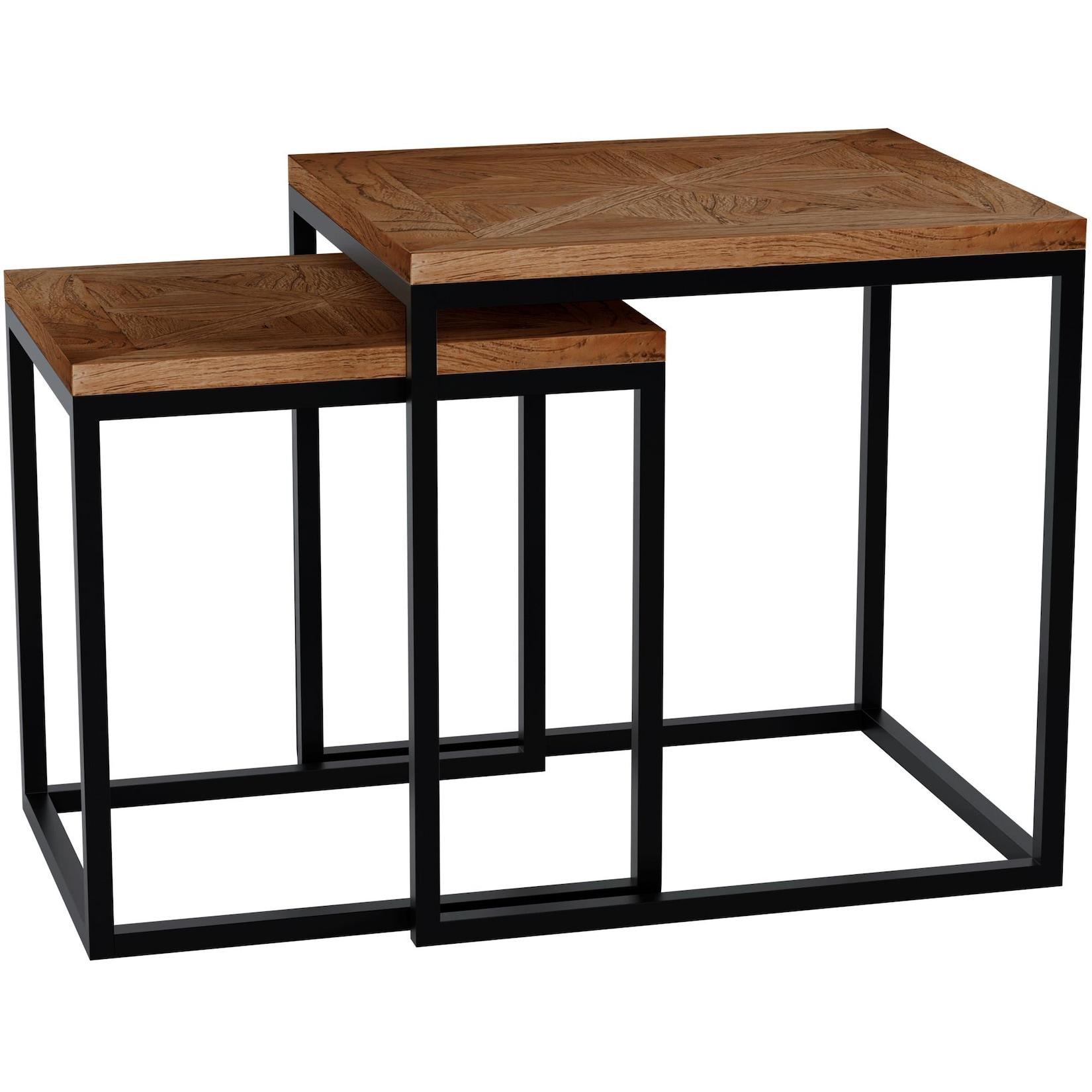 CLP Beistelltisch 2er Set Talero Farbe: braun