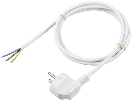 Sygonix SY-6408152 Strom Netzkabel Weiß 1.50m