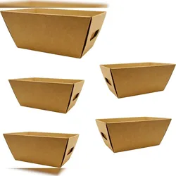 5x Leere Kartonschachtel ohne Deckel 26x17x11cm - Geschenkbox für Weihnachten, Ostern, Vatertag, Muttertag, für Firmenkörbe