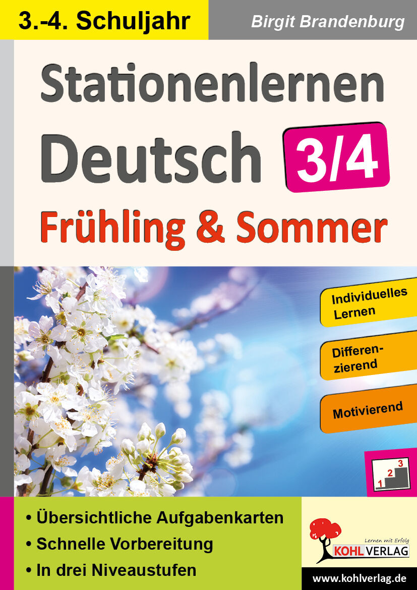 KOHL Verlag Stationenlernen Deutsch / Frühling und Sommer - Klasse 3/4