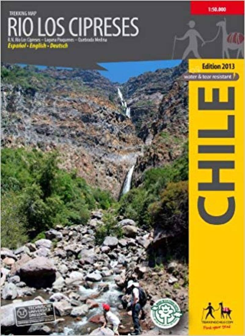 Rio Los Cipreses - Chili : Carte de trekking   Trekking Chile