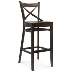 BIG Möbel GmbH FAMEG Designer Premium Barhocker | Bistro 1 | Mit Rückenlehne | Buchenholz