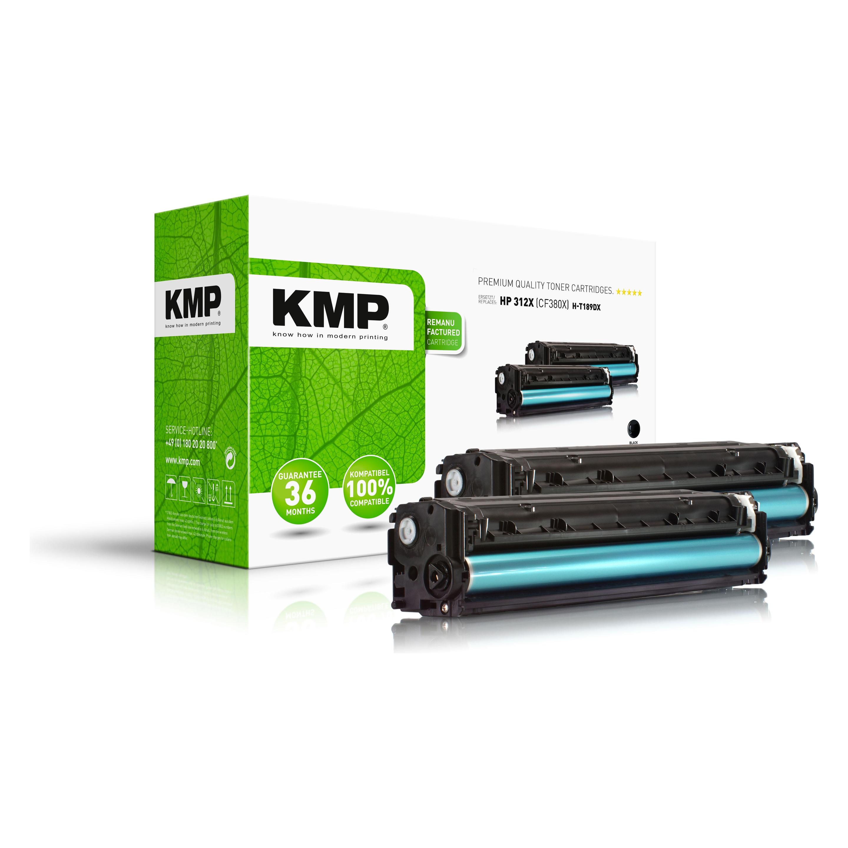 KMP 2 H-T189DX schwarz Toner ersetzen HP 312X (CF380XD) (B) (2528,3021)
