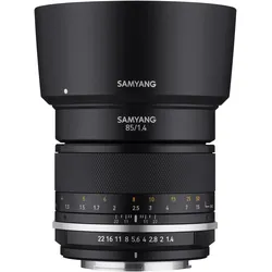 Samyang 85mm f/1.4 MK2 Sony E-Mount (Sony E, APS-C / DX, Vollformat), Objektiv, Schwarz