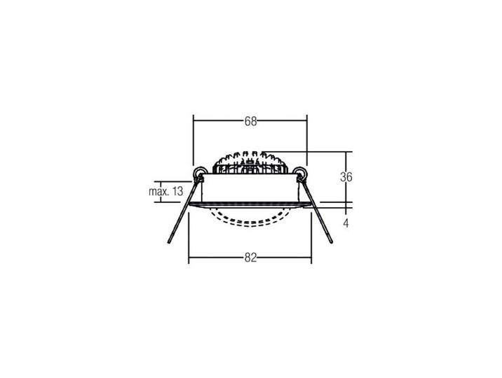 BRUMBERG BB03 LED-Einbauspot, on/off Anschlussbox chrom, chrom / silber, für Flurbereich, Aluminium, Downlight