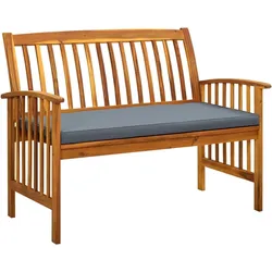 vidaXL Gartenbank mit Kissen 119 cm Massivholz Akazie