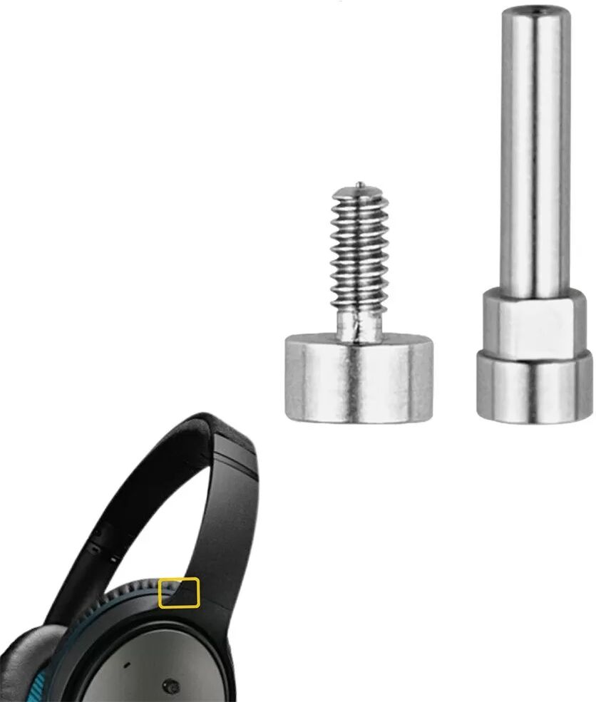 INF Ersatzschrauben-Set für Headband-Scharnier kompatibel mit Bose QC25 – Zinklegierung Lang+Kurz (je 1) Silber
