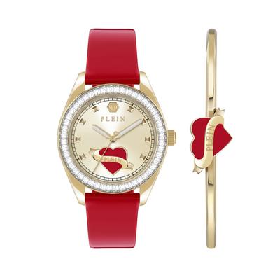 Luxusuhr PHILIPP PLEIN "Uhren", 1613, gold, rot, Armbanduhren, Damen