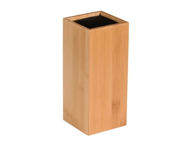 KESPER Messerblock aus FSC®-Bambus – flexibler & nachhaltiger Messerhalter mit herausnehmbaren Kunststoffborsten, 10x10x23 cm, ohne Messer - 58022