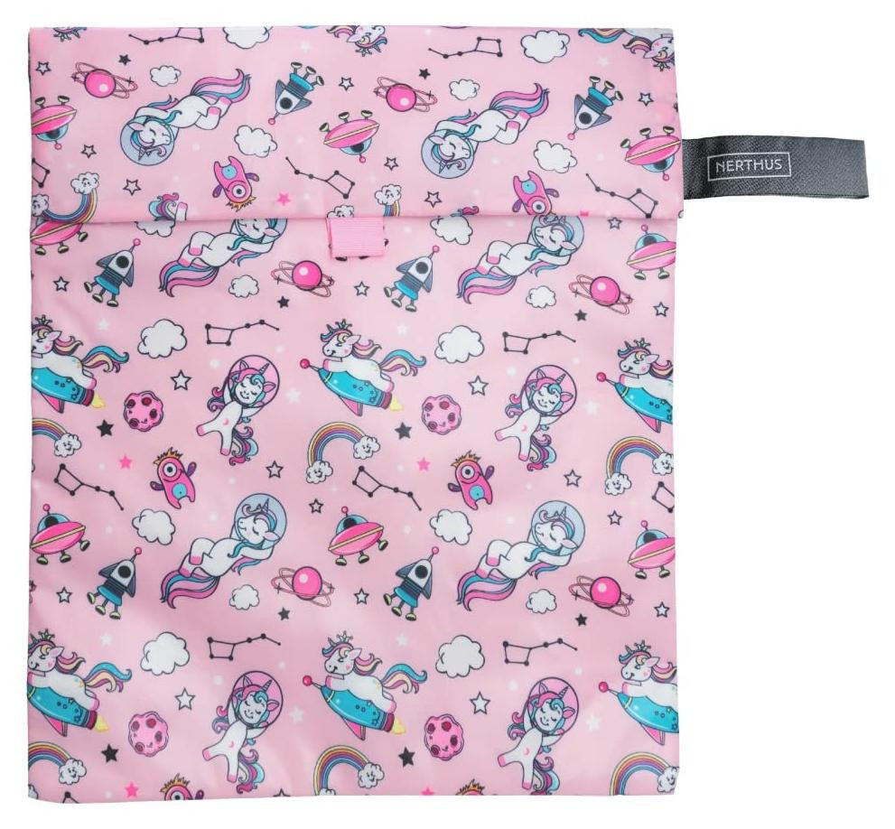 Nerthus FIH 1168 Geïsoleerde snacktas voor kinderen met klittenbandsluiting, herbruikbaar