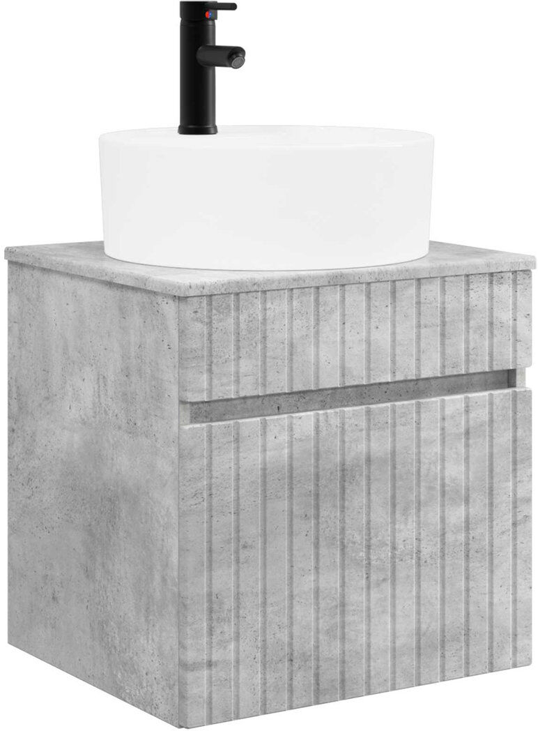 Ebern Designs 490 mm Bathroom Vanity Concrete Grey