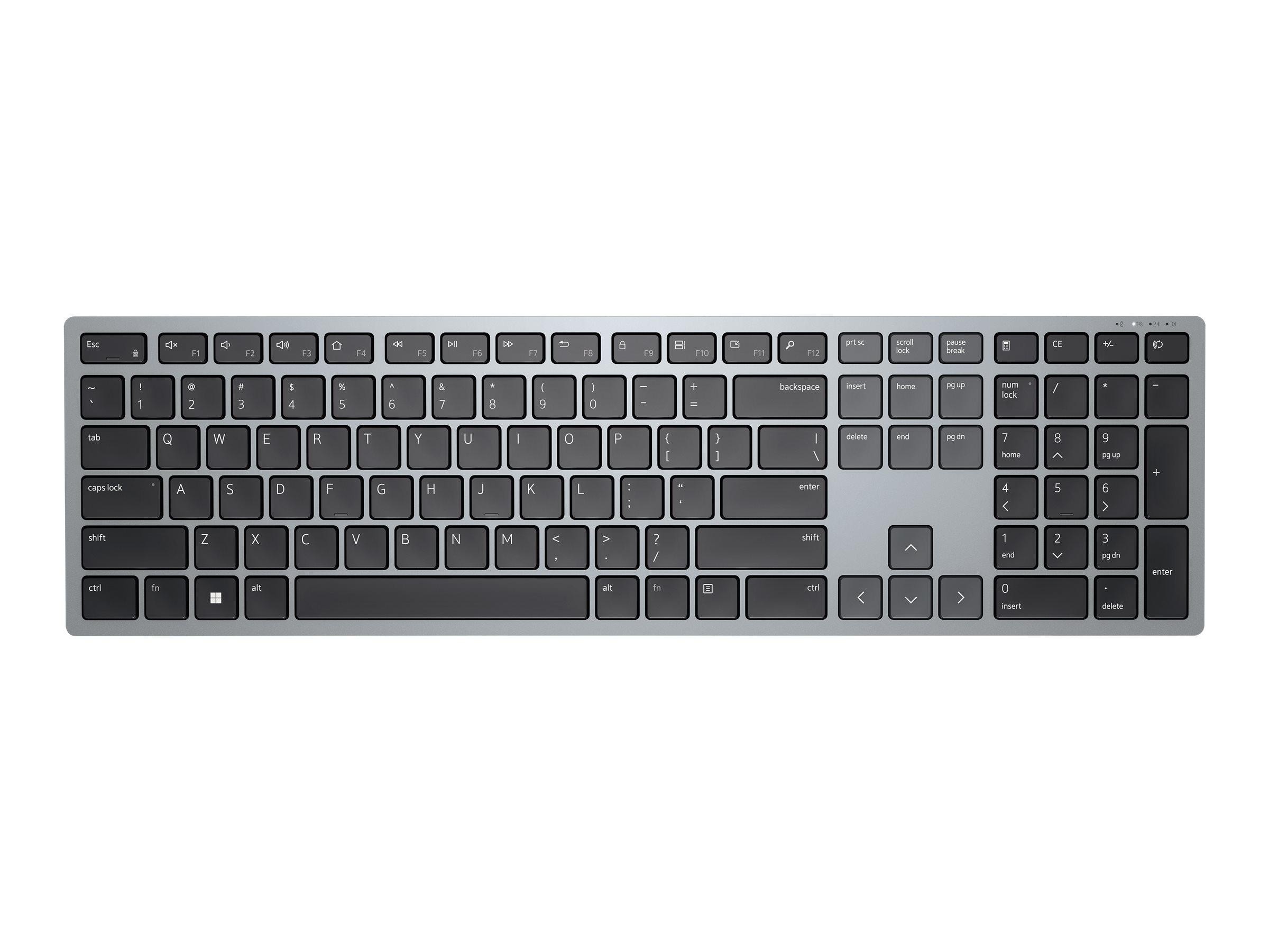 Dell Pro Plus KB700 Titan-Grau - kabellose Tastatur, 2.4Ghz, Bluetooth, AES-128 KB700-GY-R-GER