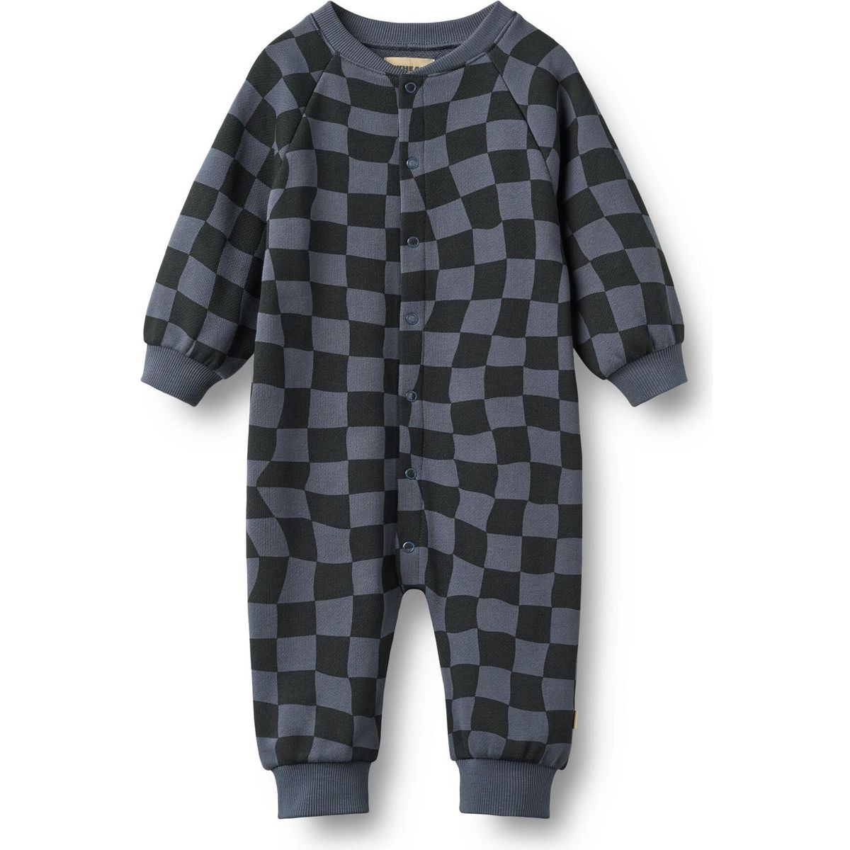 Wheat Jumpsuit Long Sleeve Lilo navy blue check (1311) 62 9331-624-GOTS-1311-62/3m