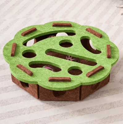 Inspire Picks Play Tunnel Interactive Cat Maze Puzzle Toy With Bell Balls green Round