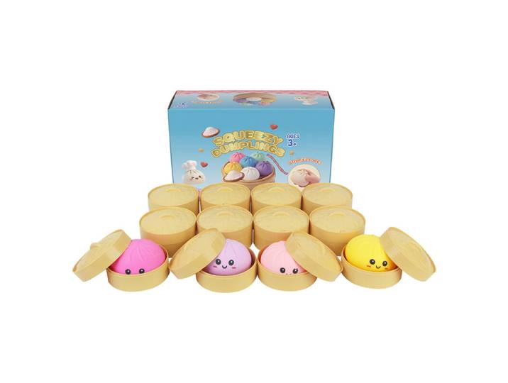Brioches vapeur aux visages colorés