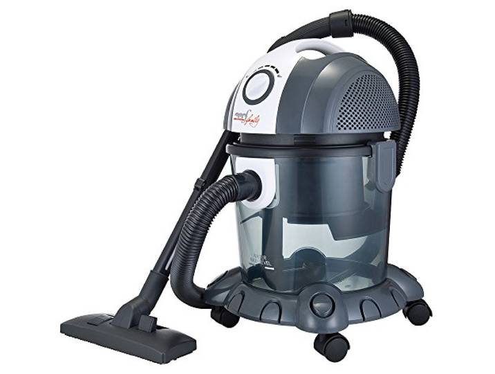 Melchioni Family MR BIN G\, Aspirateur traîneau\, Filtre à eau\, Aspirateur avec chariot\, Puissance 1400W\, Aspiration liquides/solides\, Fonction soufflage\, Capacité réservoir 15L Poussière\,10L Liquides