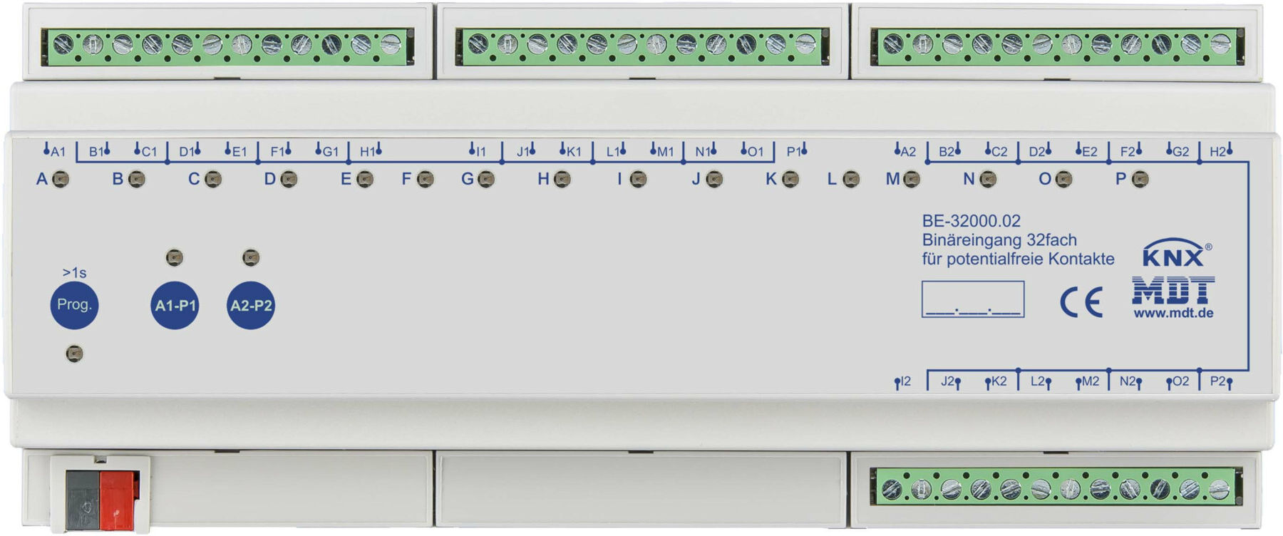 MDT technologies Binäreingang 32-fach 12TE REG, potentialfrei BE-32000.02)