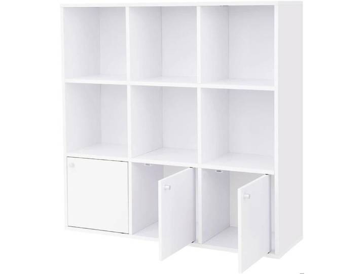 Bibliothèque en bois étagère de rangement pour livres DVD colonne de rangement armoire à étagères