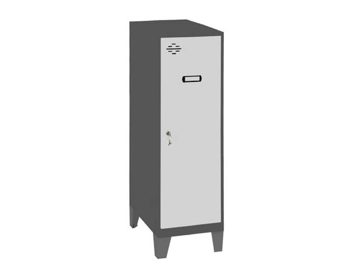Simon Rack Simonlocker Kleiner Spind 1015 x 300 x 500 mm Inklusive Füße, Korrosionsschutzfarbe, Lüftungsschlitz und Etikettierer, anthrazit/weiß