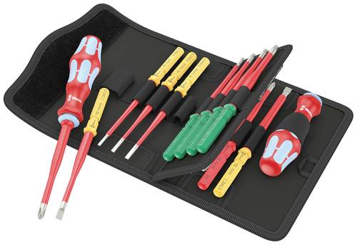 Wera Kraftform Kompakt VDE Stainless 17 extra slim 1 Elektriker Wechselklingen-Set