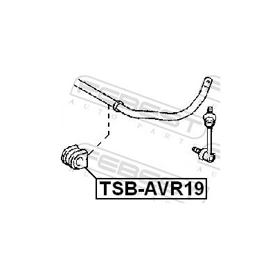 FEBEST Lagerung, Stabilisator Hinterachse TSB-AVR19 für TOYOTA