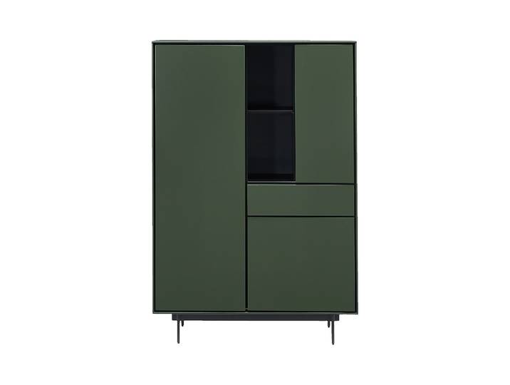 HABITAT - Buffet haut 3 portes et 1 tiroir - Vert olive - Design by Céline Mognon Fichet - Farrel