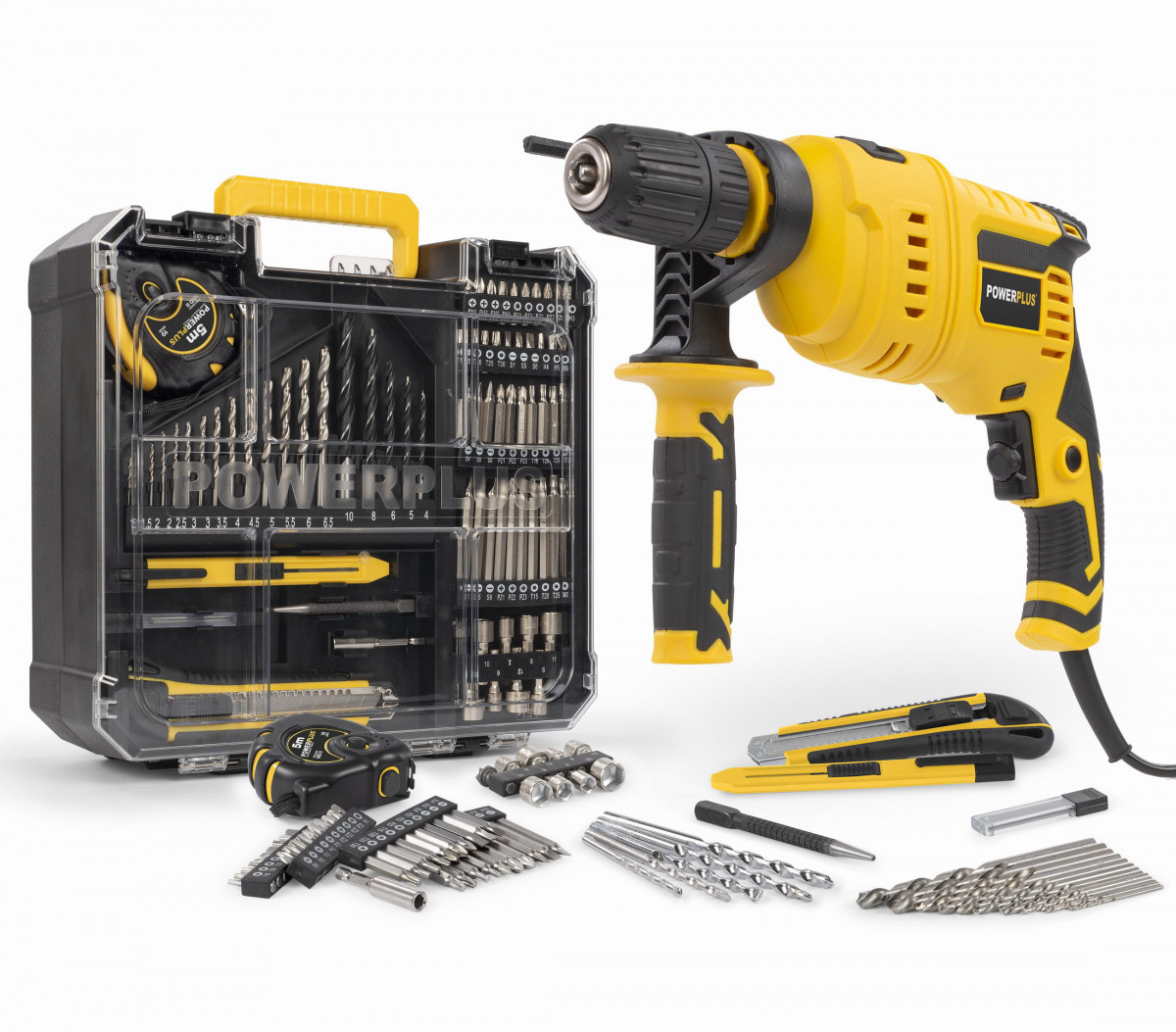 Powerplus Hammerboor 800W 230V met accessoires model Powx0265