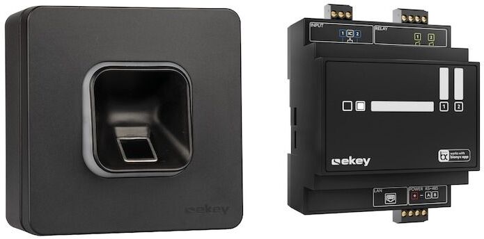 ekey xLine Fingerprintset für Aufputzmontage in schwarz, Aktionspreis