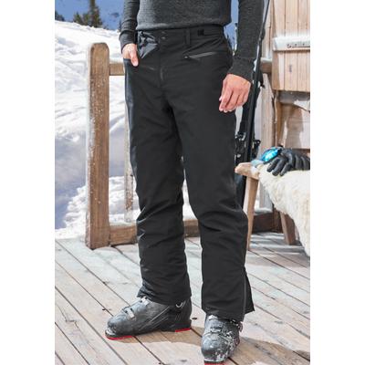 Skihose JOHN DEVIN, Herren, Gr. 58, N-Gr, schwarz (1x schwarz), Obermaterial: 96% Polyester, 4% Elasthan, unifarben, Hosen Skihose, Schneehose, Outdoorhose gefüttert mit Schneefang