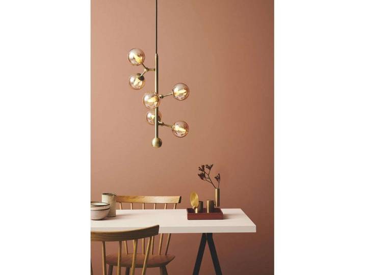Pendelleuchte Atom Vertical Messing antik - Halo Design - Esszimmer - Metall