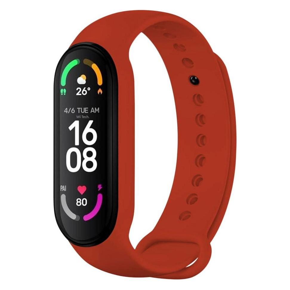 Fixed Silikongurt Xiaomi Band 7/ mi Band 6/ mi Band für 5 intelligente Uhren, rot (Silikon) (FIXSSTB-989-RD)