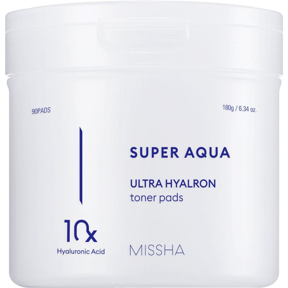 Missha Super Aqua Hyalron Ultra Toner Pads with Hyaluronic Acid 90&nbsp;un.