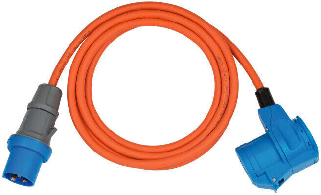 Cordon prolongateur CEE IP44 pour le camping/maritime Brennenstuhl 3m orange H07RN-F 3G2,5 prise CEE, couplage angulaire 230V/16A (1167650503)