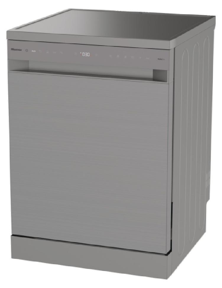 Hisense HS673A90X, Freistehend, Standardgröße (60 cm), Grau, Grau, Touchsteuerung, 3 Korb/Körbe