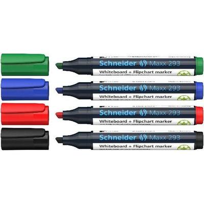 Schneider Whiteboard-Marker Maxx 293, 4er Etui, farbig sortiert